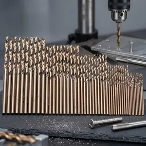 Professional 50-Piece High-Speed Steel Drill Bit Set, Industrial Cobalt Twist Bits for Metalworking, precision Drilling tools for Stainless Steel, mold making & machining, Anti-Corrosion, Heat-Resistant & durable