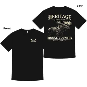 Moose Country Hunting Shirt Heritage Of The Hunt Graphic Tee Outdoor Hunter Gift Vintage Moose Hunting Style T-Shirt