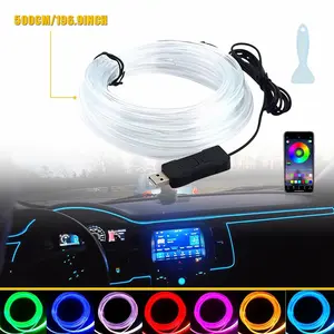 Multicolor LED Car Interior Strip Light Kit - App-Controlled Ambient Neon Glow for Ultimate Atmosphere & Mood Enhancement