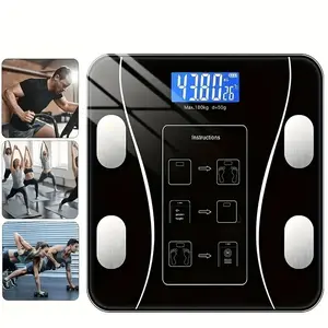 Smart Body Fat Scale Weight Scale, Measures Bmi and Body Fat Ratio, LED Display, Dial, Max 180kg, Bluetooth-compatible, Battery Operated