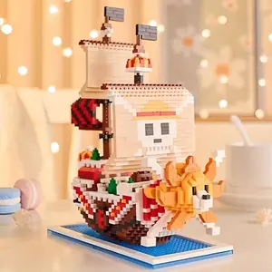 Pirate Ship Model Kit, Building Block Model, DIY Assembly Toy, Creative Gift for Kids & Adults, Perfect Addition to Playroom Decor, Fun Building Project