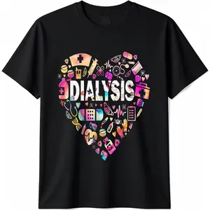 100% Cotton Dialysis Technician Nephrology Tech T-Shirt