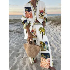 Fashionable Spring And Summer 2025French Style Women'S Two-Piece Set Full of Tropical Fruit spring outfits matching loungewear woman casual comfort 2-piece outfit