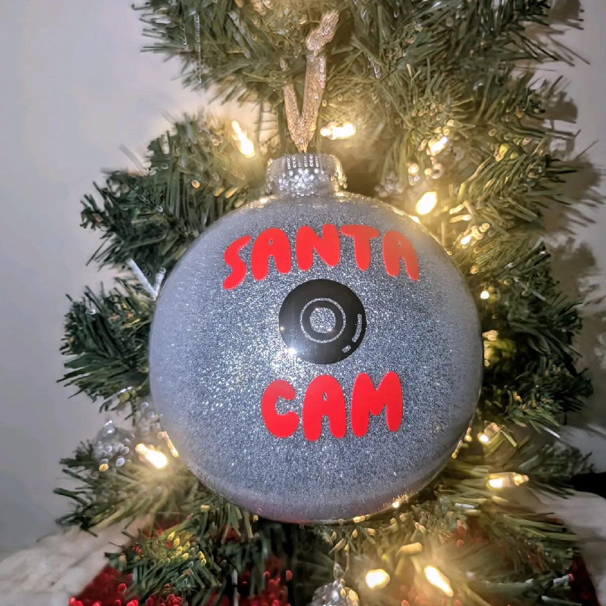 Santa Cam Christmas Ornament - 5 Inches - Festive Home Decor