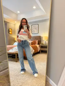 The Kristen by Ava Lane Mid-Rise Tummy Control Wide Leg Denim
