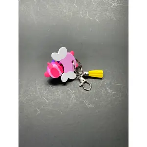 Cute Bumblebee Keychain 3D Printed in Rainbow PLA