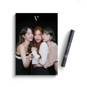 Kpop V-VIVIZ Poster Self-Adhesive Waterproof Art Sticker, Aesthetic Minimalist Wall Poster for Coffee Shop, Bar & Home Room Decor