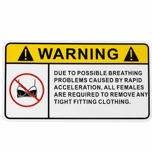 Funny Warning Car Decal Sticker Remove Tight Fitting Clothing JDM Bumper Vinyl 3x2 Inch Gag Gift