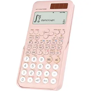 Scientific Calculator 417 Function 2 Line Written Display 10+2 Digits Solar and  Calculators for Students Secondary School College Pink (OS 991ES II)