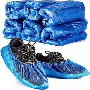 60 Pack (30 Pairs) Shoe Covers - Boot Covers Plastic Disposable Waterproof Shoe Covers for Men and Women Fits All Sizes of Shoes for House Cleaning