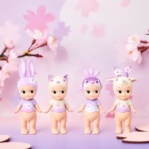 Night Cherry Blossom Series Collectible Doll – Kawaii Blind Box Figure for Home Deco