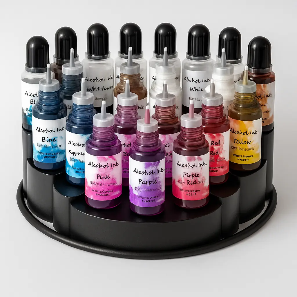 24-Color ALCOHOL INK SET - Super Concentrated & Fast Drying Perfect for Tumblers Resin Art and Acrylic Painting Get YOURS Now river table