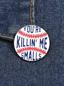 Baseball Design Brooch, Hat Pins, Durable Metal Pins, Softball Pins, Fashionable Letter Pattern Brooch for Women & Men, Enamel Pin Suitable for Backpacks, Jeans, Scarves, Hats Decoration, Accessories, Fashion Accessory