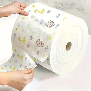 1 Roll (400 Sheets), Lazy Cloth, Disposable Kitchen Paper Towels, Washable Dry and Wet Towels, Rags, Non-stick Oil Cloth, Degreasing Towels, Household Cleaning Cloths, Drying Cloths, Cleaning Products, Cleaning Tools (random Style Selection)