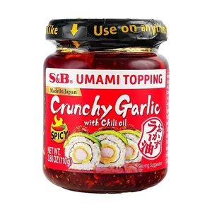 S&B Japanese Umami Topping - Crunchy Garlic Chili Oil 110g Spicy Flavor Enhancer for Rice Noodles & More Made in Japan