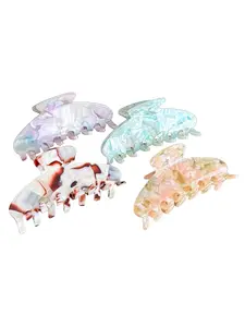 Large 10.3cm Hair Claw Clip, Marble Pattern Floral Acetate Hair Accessory, Elegant Retro Style, Perfect Christmas Gift for Women