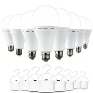 Rechargeable Emergency Light Bulbs Battery Powered LED Light Bulb 6000K Daylight E26 120 Volt 9W 60W Equivalent with 1200mAh for Home Power Outage Camping Hurricane Summergarden,Campingessentials,Outdoor Furnitureset,Campinggear