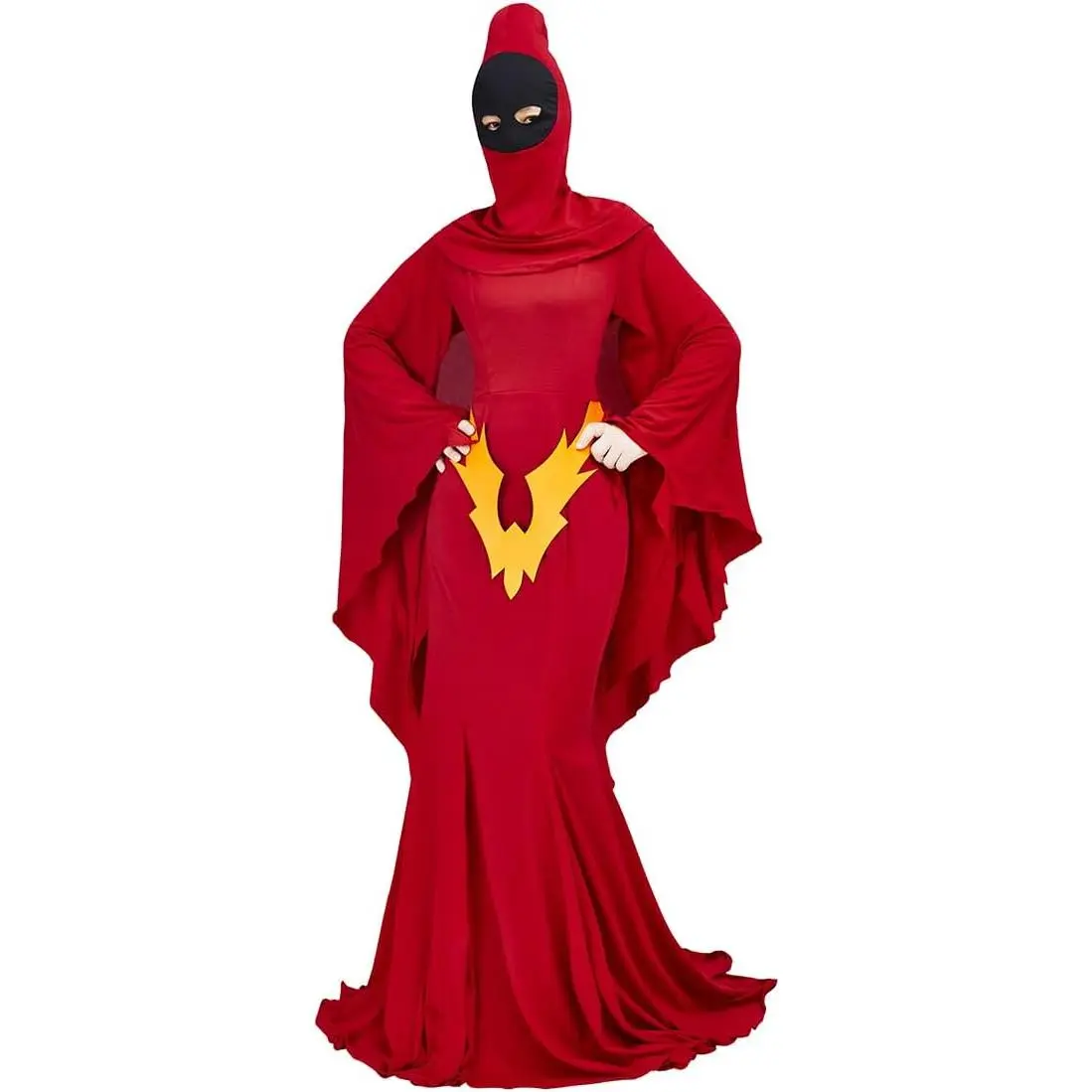 Women's Shadow Weaver Cosplay Costume Red Long Dress With Mask Full Set Anime Halloween Robe Suit