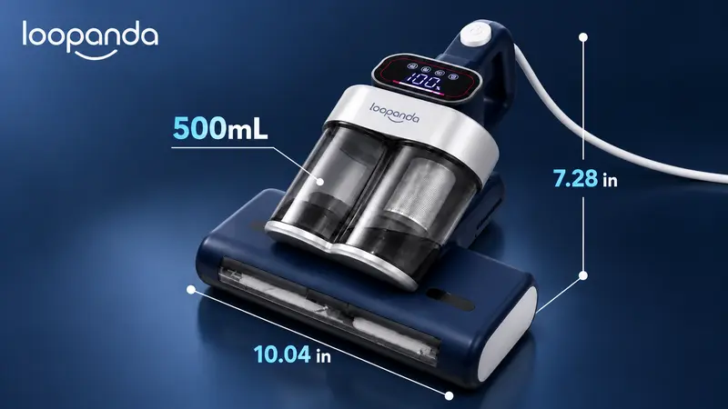 LOOPANDA 16,000Pa Mattress Vacuum Cleaner, Deep Tapping Brush, UV-C ...