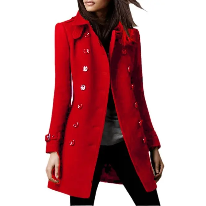 Women’s Wool Blend Overcoat (Multi-Color): Warm & chic-skip bulky winter outerwear for commutes/dates # WoolCoat. # WinterFashion # DailyOOTD # ChicOuterwear. # CommuteWear.