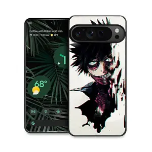 Cartoon Manga Anime My Hero Academia Deku Dabi Shoto Bakugo Phone Case for Google Pixel 9 8 7 6 Pro XL 6A 7A Black Case Soft Cover
