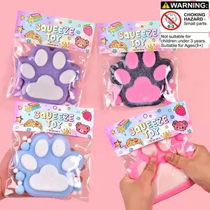 Large Cute Cat Paw Mochi Soft Candy, Cartoon Pattern Relaxing Toy, Slow Bounce Squeeze Toy, Tpr Material, Perfect Gift for Holidays
