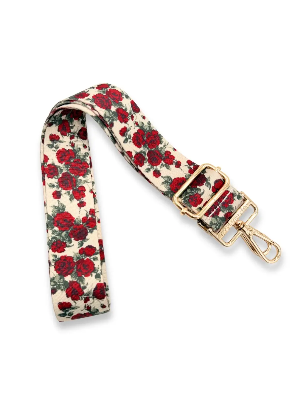 Cottage Rose Floral Print Blooms & Vines Elegant Adjustable Strap, Versatile Bag Accessory for Luggage