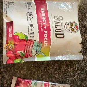 Salud 2-in-1 [Energy + Focus – Cherry Lime] Clean Energy Drink Mix, Agua Fresca, Organic Caffeine, B6 & B12, L-Theanine, Drink Packets, Non-GMO, Gluten Free, Vegan, Low Calorie, 1g Sugar (15 Servings)