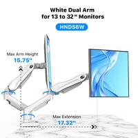 [Dual Arm]-[White]-for [13-32'' Screen]-19.8lbs