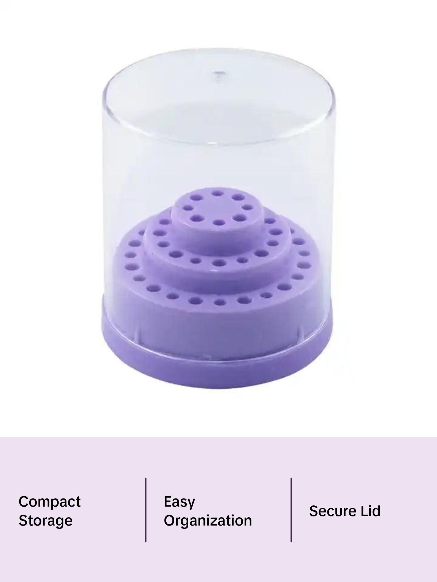 Round Drill Bit Holder with Lid