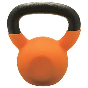 212 MAIN Vinyl Coated Kettlebell - 30 lbs, 31 lbs Weight Option, Orange, for Fitness Weight Training