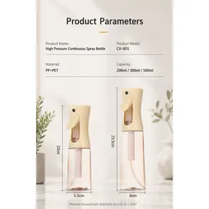 Color Semi-transparent Spray Bottle Portable Fine Mist Continuous Sprayer Household Kitchen Cleaning Water Sprayer Daily Use Hydration Mist Bottle