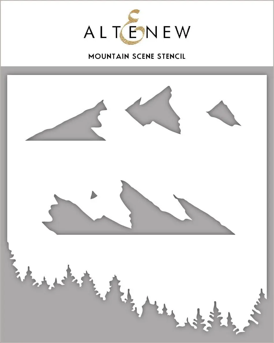 Mountain Scene Stencil