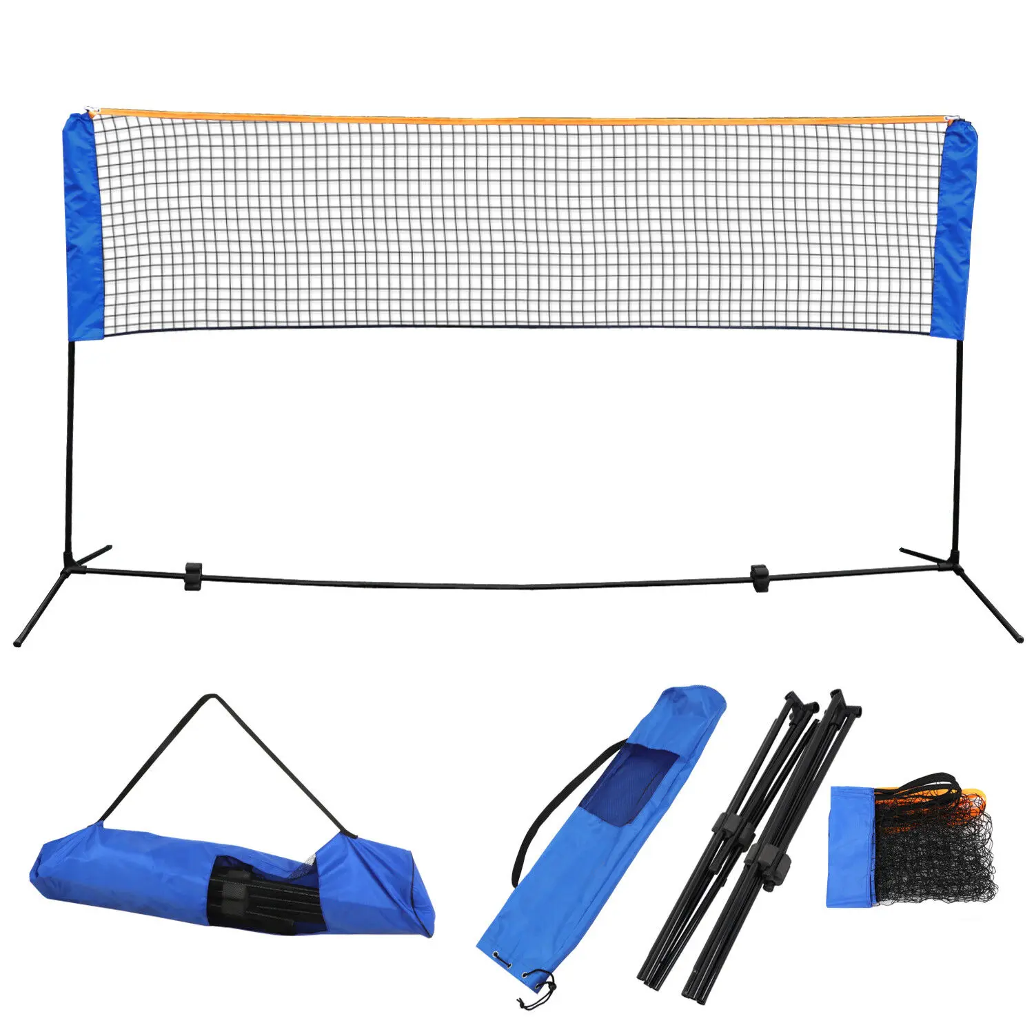 AnswerE 10×5 FT Portable Outdoor Multi-Sport Net - Adjustable Height Badminton & Volleyball Net for Beach, Backyard, Park Training, Double Seams, Quick Setup, 6 lbs Lightweight Sports Equipment