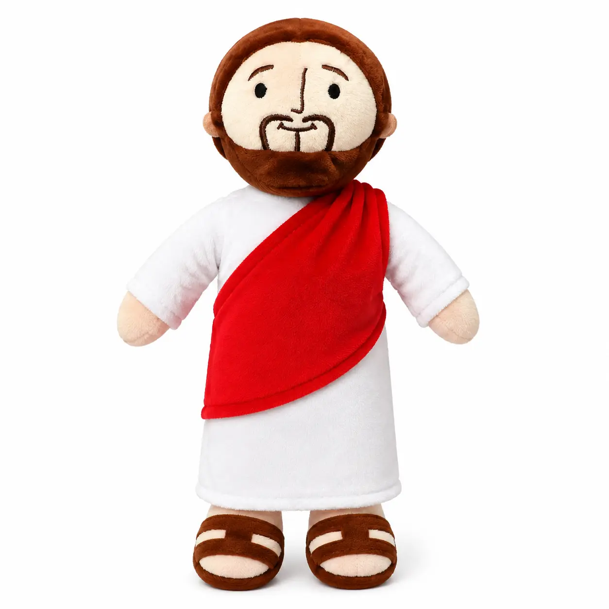 Jesus Plush Doll, Christian Stuffed Toy, Soft Religious Faith Plush for Kids Adults, Cute Jesus Figure with Red Blue Robe, Baptism Gift, Christmas Easter Gift, Christian Home Decor