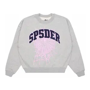 Sp5der Varsity Web Crewneck Heather Grey