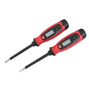 Digital Voltage Tester Screwdriver, HT95B-SL5 Non-Contact Electrical Test Pen with LCD Display, AC/DC Voltage Detector Screwdriver for Household Electrician Wiring Check