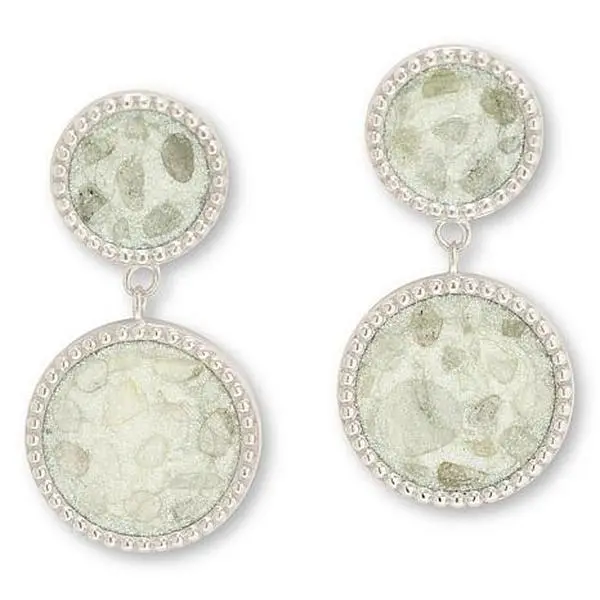 Colleen Lopez Sterling Silver Diamond Slice Drop Earrings