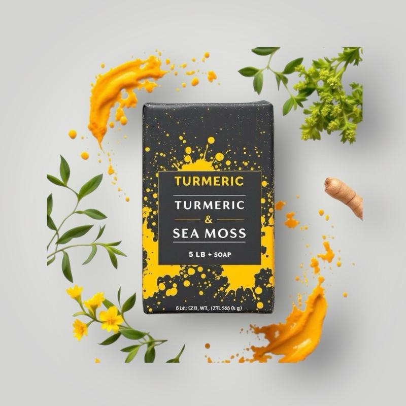 Pursuit By Brittany Ashley Turmeric, Kojic Acid and Seamoss Facial SkincareDark Spot Remover 5lb Soap Loaf Acne Brightening Discoloration Gentle