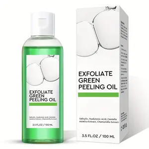 Exfoliate Green Peeling Oil - Salicylic Acid & Hyaluronic Acid Formula with Centella & Chamomile Extracts (3.5 fl.oz / 100ml)