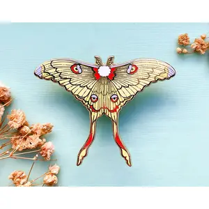 Comet Moth (Argema mittrei) Enamel Pin