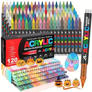 Acrylic Marker Pen Set, 168pcs/set Mixed Color Marker Pen with Storage Bag, Art Supplies for Painting & Coloring, Suitable for Home, School & Office