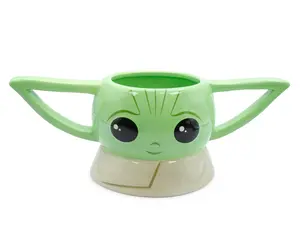 Star Wars: The Mandalorian Grogu Sculpted Ceramic Mug | Holds 20 Ounces
