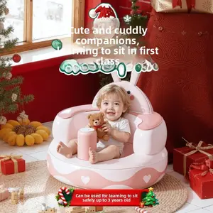 Inflatable baby seat, cute cartoon patterned inflatable toddler chair, mini sofa, portable infant seat, home baby furniture essentials, Sensory Chair