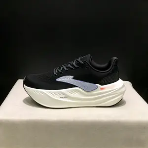 Unisex Black & White Performance Sneakers, Breathable Lightweight Running Trainers, Soft Plush Cushioned Support Shoes for Sports Travel Casual Street Outfit