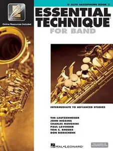 USED-Essential Technique for Band with Eei - Intermediate to Advanced Studies: Eb Alto Saxophone (Book/Online Audio) by Various (Misc.)