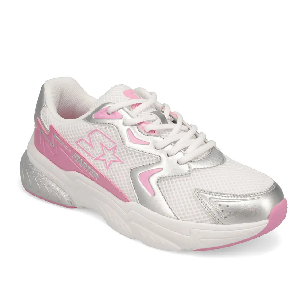 Starter Womens Star Light Synthetic Leather and Mesh Sneaker