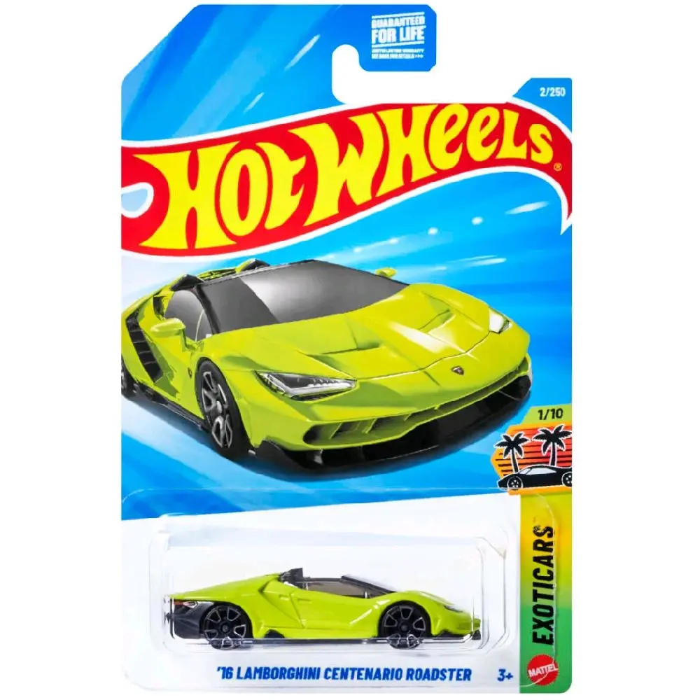 Hot Wheels Limited Ed. 2016 Lamborghini Centenario Roadster #1/10 Exoticars Green Scale Model Car - Collectible Diecast for Exotic Car Fans, Unique Edition Display Piece, Collectible Model Car