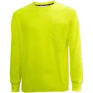 Quick Dry High Visibility security Shirt with Pockets and Reflective Strips, Long Sleeve Workwear
