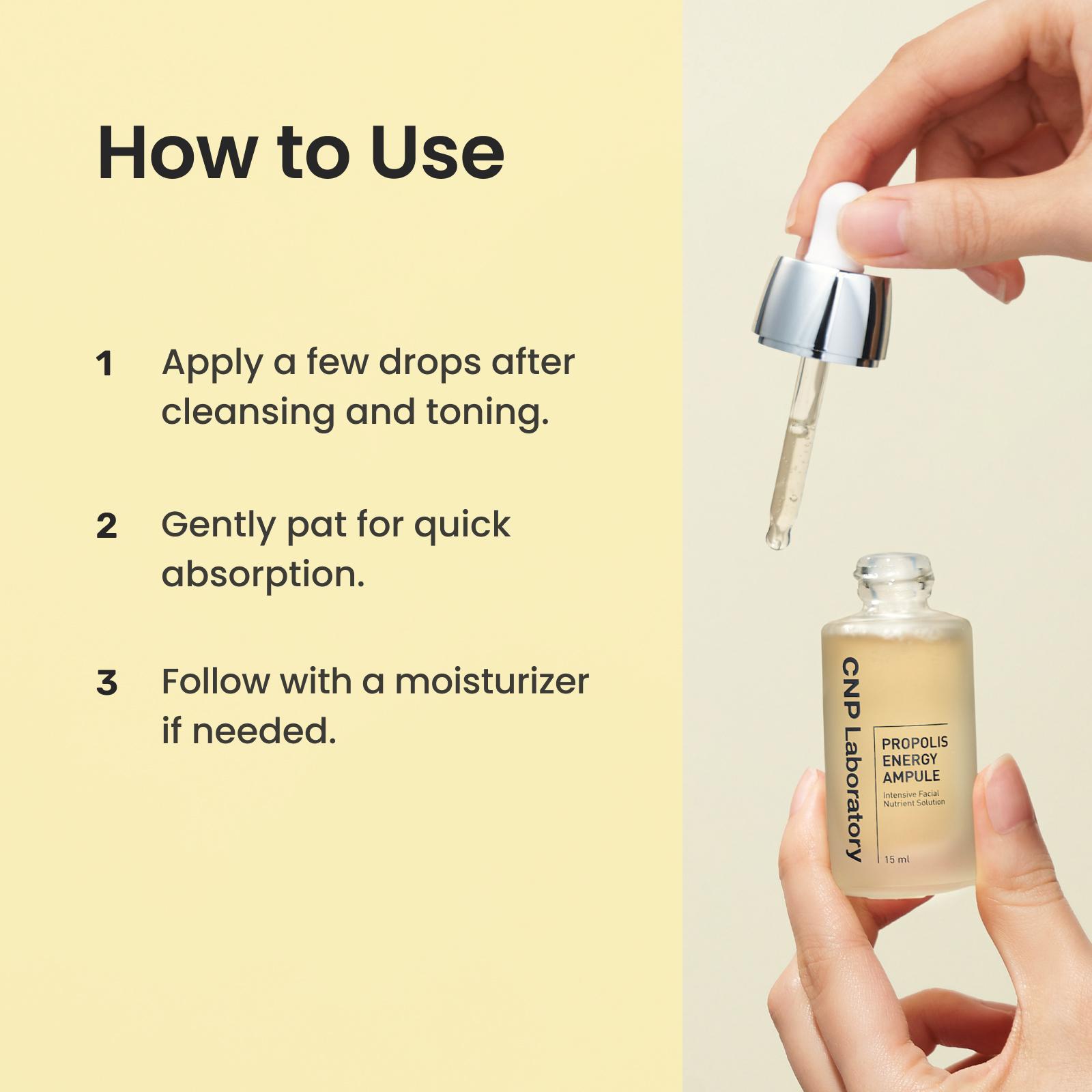 1+1 Propolis Energy Serum (35ml*2), Hydrating & Soothing with Manuka Honey, Hyaluronic Acid, Non-Sticky Glow for Sensitive Skin, Glass Skin, Korean Skincare